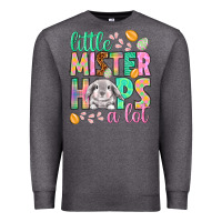 Charcoal Heather Little mister hops a lot Easter Day Premium Sweatshirt - HowdyJamesFarm