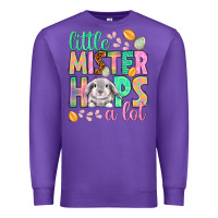 Purple Little mister hops a lot Easter Day Premium Sweatshirt - HowdyJamesFarm