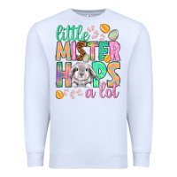 White Little mister hops a lot Easter Day Premium Sweatshirt - HowdyJamesFarm