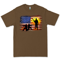 Cacao american flag soldier sunset Premium Tee - JahusDesignShop