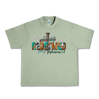 Oil Green redeemed ephesians 1 7 Urban Heavy Tee - NancyCooperArtShop