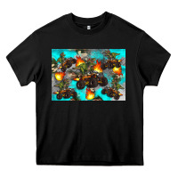 Black Dinosaur monster truck Heavy Core Tee - Artiststas