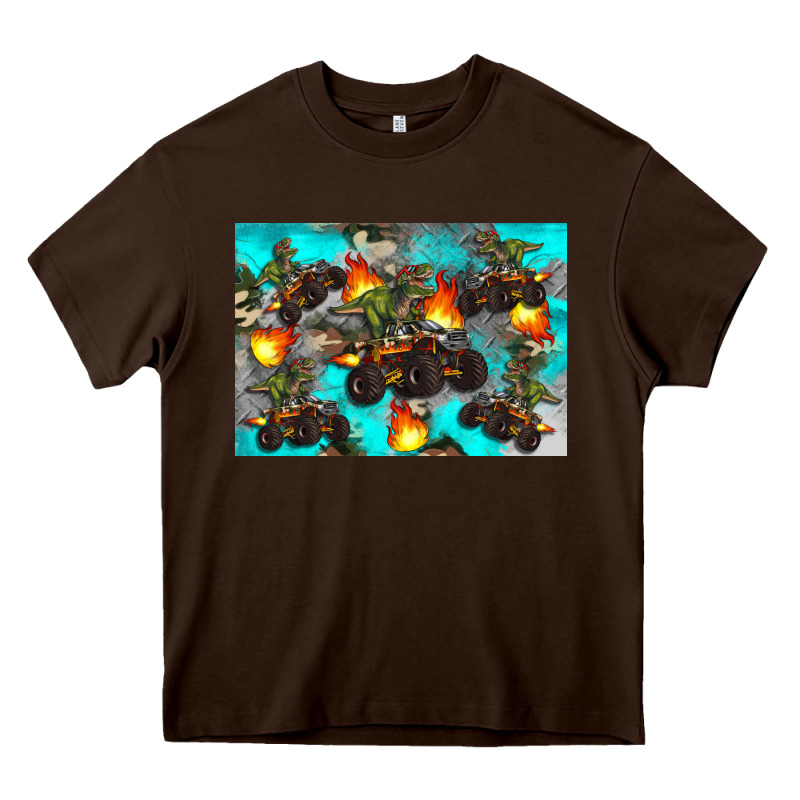 Dinosaur Monster Truck Heavy Core Tee by Artiststas | Teevron