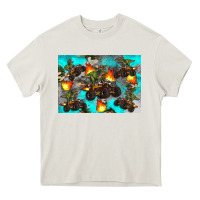 Cream Dinosaur monster truck Heavy Core Tee - Artiststas