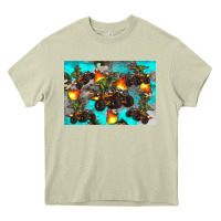 Mossy Dinosaur monster truck Heavy Core Tee - Artiststas