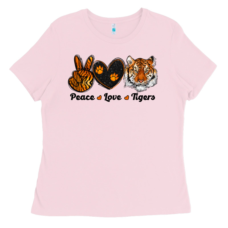 Peace Love Tigers Ladies Tee by RanaPortraitStore | Teevron