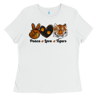 White peace love tigers Ladies Tee - RanaPortraitStore