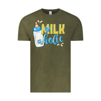 Vintage Olive milkaholic boys Vintage Tee - NancyCooperArtShop