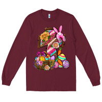 Burgundy He Is Risen Long Sleeve Tee - BundleAndBundleShop