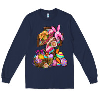 Navy He Is Risen Long Sleeve Tee - BundleAndBundleShop