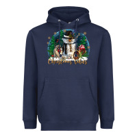 Navy christmas vibes Heavyweight Hoodie - CowGirlArtShop
