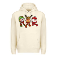 Sandshell christmas reindeer polar bear snowman Premium Hoodie - CowGirlArtShop