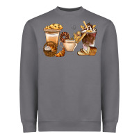 Storm Bakery Coffee Cups With Cookie Bbs Heavyweight Sweatshirt - BundleAndBundleShop