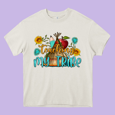 Teaching My Tribe Heavy Core Tee Designed By Bundleandbundleshop
