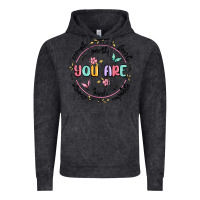 Vintage Black you are enough Vintage Hoodie - MaliasSmallBusiness