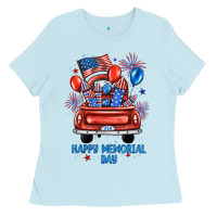Baby Blue happy memorial day farm truck Ladies Tee - JahusDesignShop