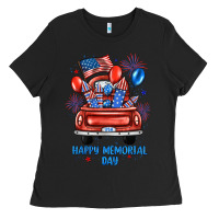 Black happy memorial day farm truck Ladies Tee - JahusDesignShop