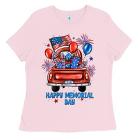Happy Memorial Day Farm Truck Ladies Tee | Teevron