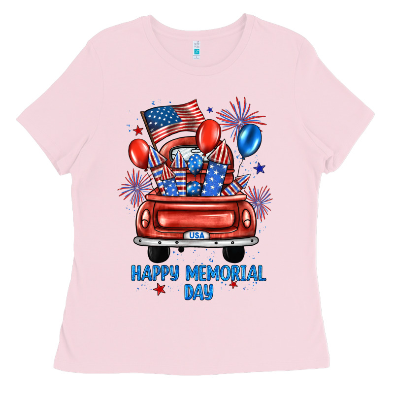 Happy Memorial Day Farm Truck Ladies Tee by JahusDesignShop | Teevron