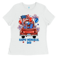 White happy memorial day farm truck Ladies Tee - JahusDesignShop