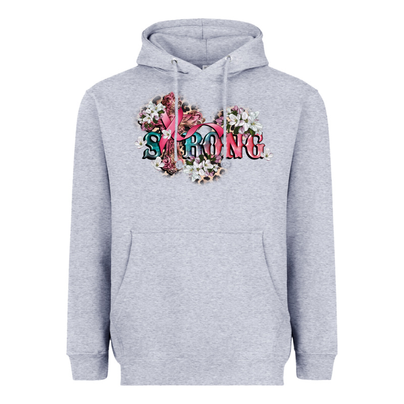Strong Cancer Awareness 12 Inches 300 Dpi Heavyweight Hoodie by CowGirlArtShop | Teevron