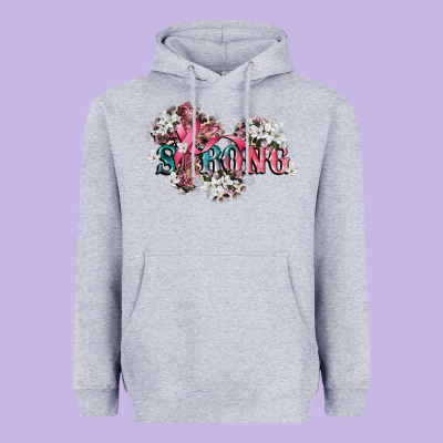 Strong Cancer Awareness 12 Inches 300 Dpi Heavyweight Hoodie Designed By Cowgirlartshop