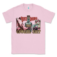 Bubblegum Pink busy doing cowgirl shit liquor boots cigarette Classic Tee - NancyCooperArtShop