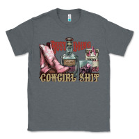 Charcoal Heather busy doing cowgirl shit liquor boots cigarette Classic Tee - NancyCooperArtShop