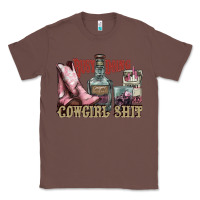 Chestnut busy doing cowgirl shit liquor boots cigarette Classic Tee - NancyCooperArtShop