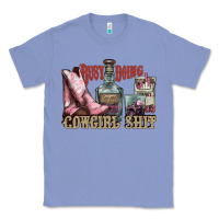 Colony Blue busy doing cowgirl shit liquor boots cigarette Classic Tee - NancyCooperArtShop