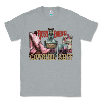 Heather Grey busy doing cowgirl shit liquor boots cigarette Classic Tee - NancyCooperArtShop