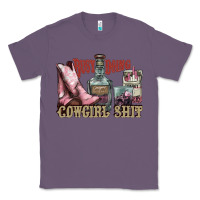 Lavender busy doing cowgirl shit liquor boots cigarette Classic Tee - NancyCooperArtShop
