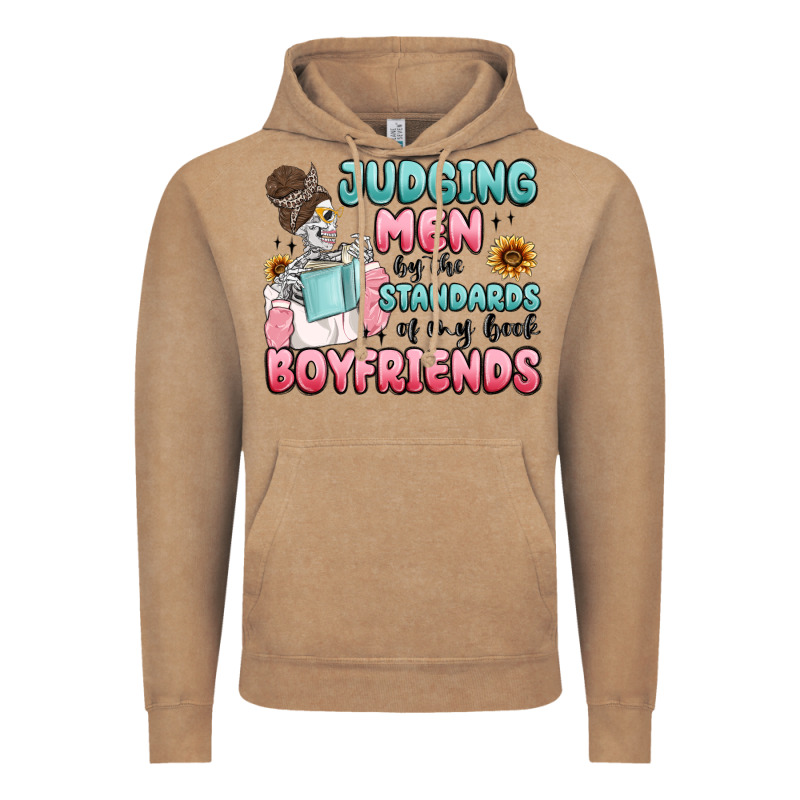 Judging Men By The Standards Of My Book Boyfriends Vintage Hoodie by MaliasSmallBusiness | Teevron