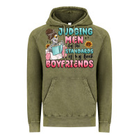 Vintage Olive judging men by the standards of my book boyfriends Vintage Hoodie - MaliasSmallBusiness