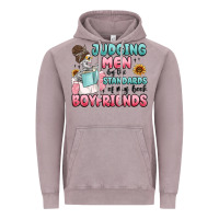 Vintage Zinc judging men by the standards of my book boyfriends Vintage Hoodie - MaliasSmallBusiness