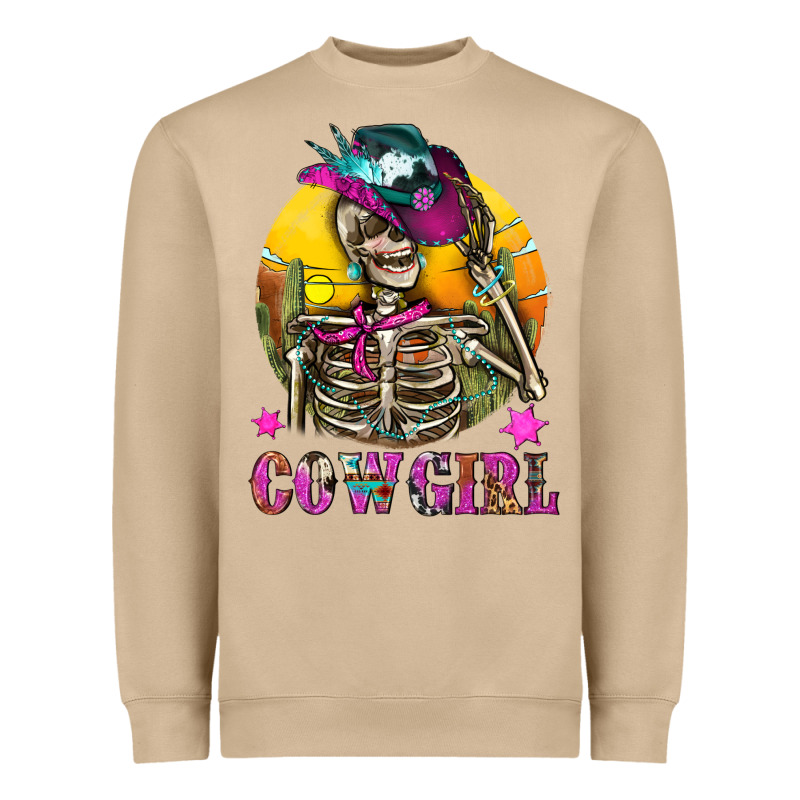 Cowgirl Skeleton With Landscape Heavyweight Sweatshirt by BundleAndBundleShop | Teevron