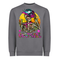 Storm Cowgirl Skeleton With Landscape Heavyweight Sweatshirt - BundleAndBundleShop
