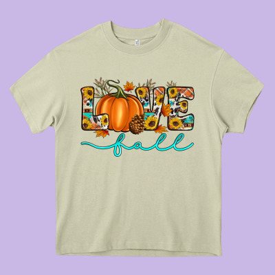 Love Fall Love Heavy Core Tee Designed By Artiststas