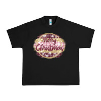 Black merry christmas pink Urban Heavy Tee - MaliasSmallBusiness