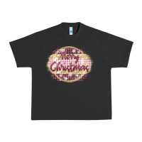 Pigment Black merry christmas pink Urban Heavy Tee - MaliasSmallBusiness