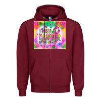Burgundy Fight Cancer in all colors Zipper Hoodie - NancyCooperArtShop