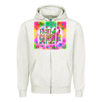 Oatmeal Heather Fight Cancer in all colors Zipper Hoodie - NancyCooperArtShop