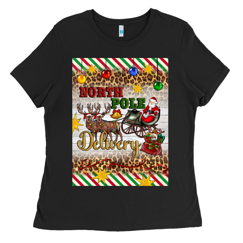 Christmas North Pole Delivery Ladies Tee by Artiststas | Teevron
