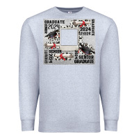 Heather Grey senior 2024 customizable Premium Sweatshirt - CowGirlArtShop