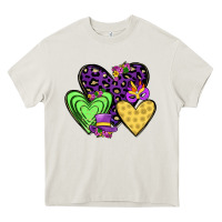 Cream hearts mardi gras Heavy Core Tee - JahusDesignShop