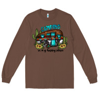 Chestnut camping is my happy place2 Long Sleeve Tee - JahusDesignShop