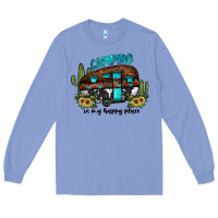 Colony Blue camping is my happy place2 Long Sleeve Tee - JahusDesignShop
