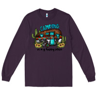 Plum camping is my happy place2 Long Sleeve Tee - JahusDesignShop