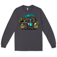 Smoke camping is my happy place2 Long Sleeve Tee - JahusDesignShop