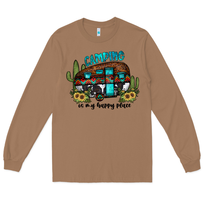 Camping Is My Happy Place2 Long Sleeve Tee by JahusDesignShop | Teevron